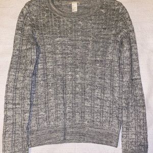 Grey cable knit sweater H&M